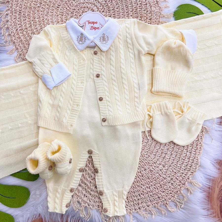 Saída de Maternidade Completa 7 Peças - Amarelo